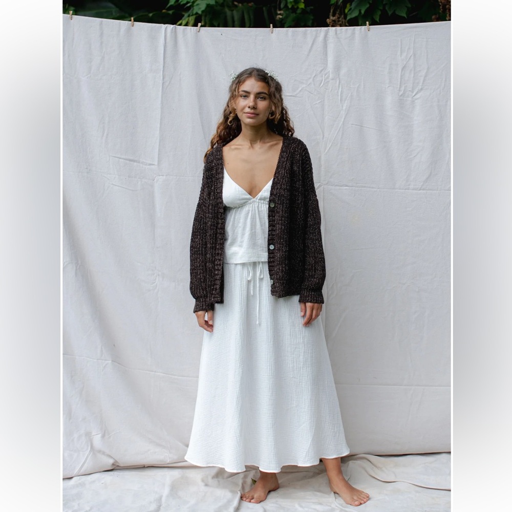 Indigo Luna Helga Cardigan in Coffee